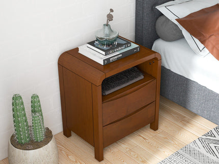 Lionel - Nightstand 2 Drawer - Brown