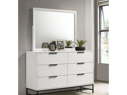 Taraval - 6 Drawer Dresser With Mirror - White