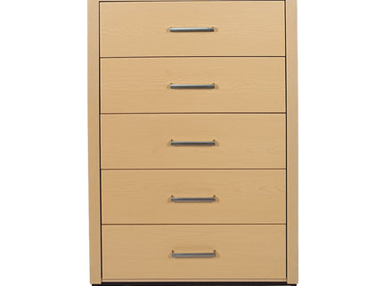 Borah - Contemporary Wood 5 Drawer Dresser - Natural
