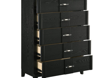 Opel - 5 Drawer Chest - Black