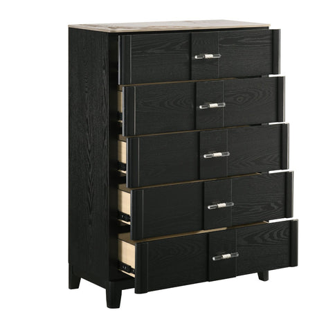 Opel - 5 Drawer Chest - Black