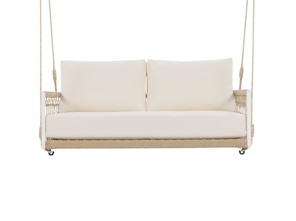 Outdoor Swing Sofa With Soft Cushions For Patio - Beige