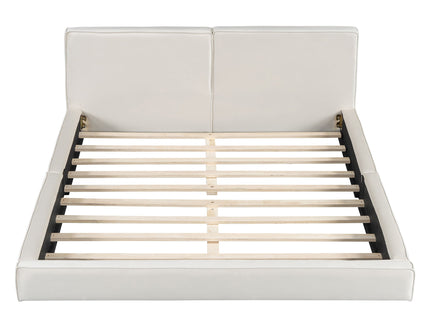 Upholstered Platform Bed, Grounded Bed With Solid Frame