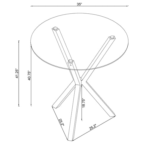 Fraser - Bar Table - Chrome