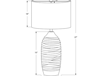 Lighting, Table Lamp, Resin, Modern - Gray / Cream