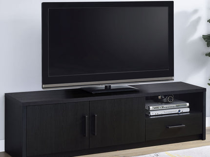 Ian - 2 Door TV Stand Media Console With Storage - Black