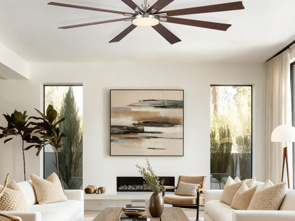 Large Ceiling Fan With Dimmable LED Light 8 Blades Remote Control, Reversible DC Motor