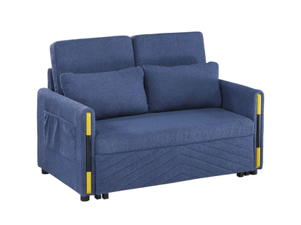 Percy - Teddy Sleeper Loveseat With Dual-Pull Sleeper Design