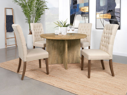 Larrabee - Round Dining Table - Mango Color