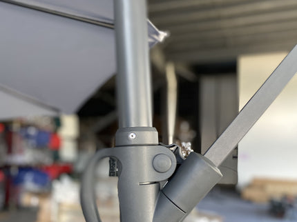 10 Ft Offset Cantilever Patio Umbrella With Crank And Tilt Adjustment For Pool, Deck, And Garden - Gray