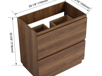 Modern Freestanding Bathroom Vanity Cabinet With Double Drawer