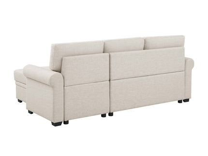 Upholstered Sleeper Sofa With Reversible Storage Chaise