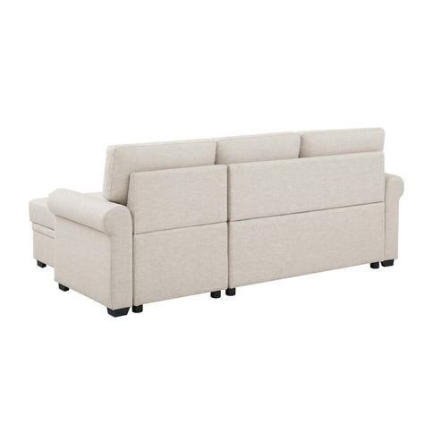Upholstered Sleeper Sofa With Reversible Storage Chaise