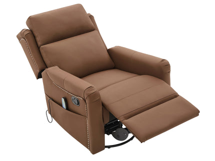 Manual Recliner Swivel Rocking Chair With 8 Point Massage And Heating