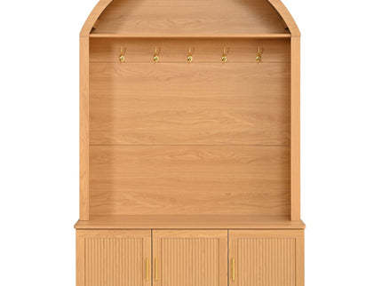 Arched Top Hall Tree With 5 Hooks