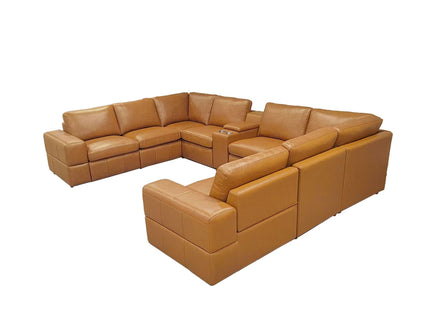 Upholstered Large Arms Sectional With Recliner Seats