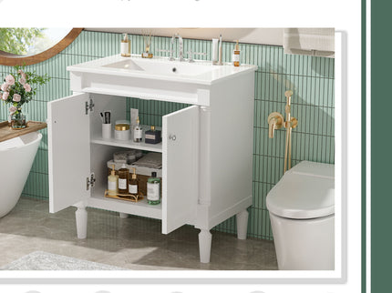Bathroom Vanity Cabinet With Sink, Soft Close Doors, Storage Cabinet