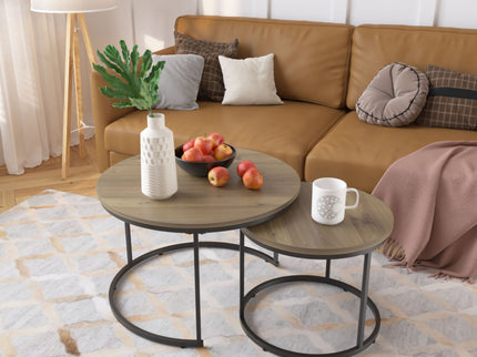 Round Nesting Coffee Table (Set of 2)