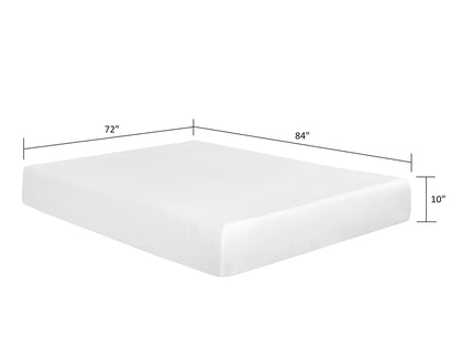 10" Plush Gel Memory Foam Mattress Bed With Cooling Technology, Aloe Vera Cover