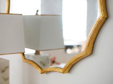 Round Sunburst Wall Mirror With, Wall Decor Mirror For Entryway Bedroom Living Room - Gold