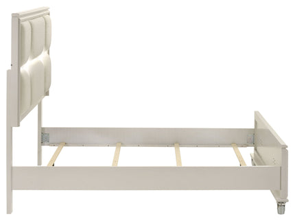 Gwendolyn - Queen Panel Bed With LED Headboard - White