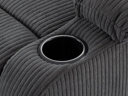 Adjustable Manual Recliner, Ergonomic Lounge Chair With Phone Holder And 2 Cup Holders