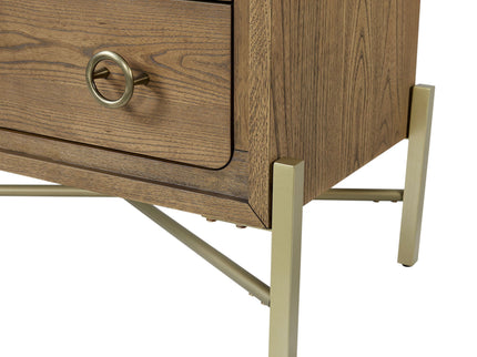 2 Drawer Nightstand With USB - Latte