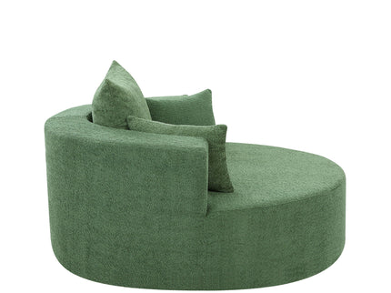 360° Swivel Accent Barrel Chair With 3 Removable Pillows For Living Room
