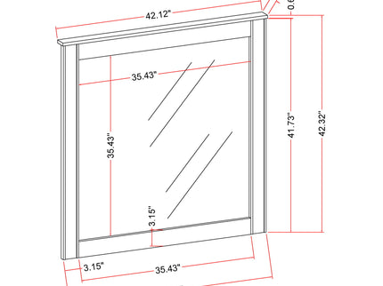 Lorenzo - Large Scale Mirror With Sleek Frame And Glittered Detailing - Silver