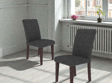 Upholstered Dining Chair With High Back Design (Set of 2)
