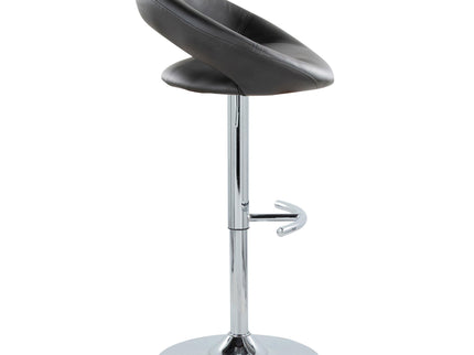 Posh - Contemporary Adjustable Barstool With Swivel With Rounded T Footrest (Set of 2)