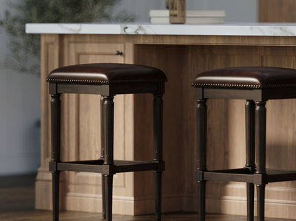 Square Stool With Upholstered Seat