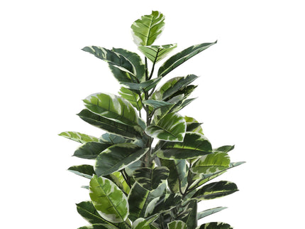 52" Tall, Artificial Plant, Rubber Tree, Indoor, Fake, Floor, Greenery, Potted, Real Touch, Decorative - Green / Black