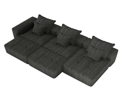 Modern Oversized Diy Combination, Modular Sectional Sofa With Pillows