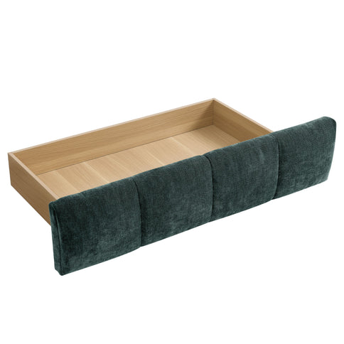 Modern Platform Bed Frame With Thick Fabric