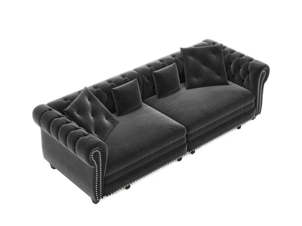 3 In 1 Convertible Sleeper Sofa Bed With Movable Ottoman