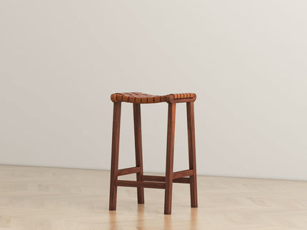 James - Mid-Century Modern Genuine Counter Stool