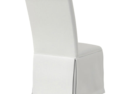 Isela - Upholstered Skirted Side Chair (Set of 2) - White