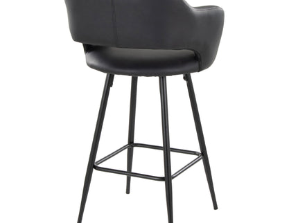 Margarite - Contemporary Fixed Height Counter Stool With Square Footrest (Set of 2)