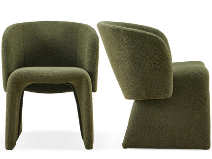 Modern Accent Chair Brown Single Sofa Chair, Upholstered Side Chair Teddy Comfy Chair For Dining Room / Bedroom / Living Room / Reception