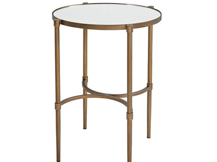 Bedford - Oval Mirror Accent Table - Antique Bronze