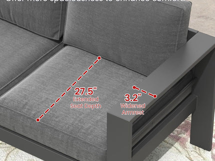 Outdoor Patio Set, All-Weather & Thick Cushions