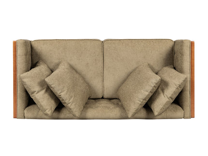 Retro Modern Loveseat With Button Tufted Upholstery