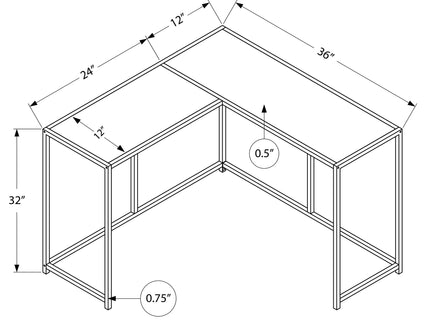 Corner Accent Console Table For Entryway, Unique L-Shaped Design
