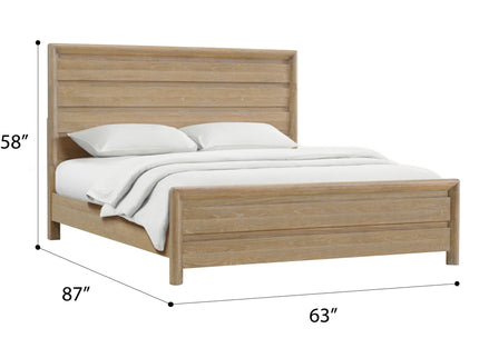 Contemporary Style Panel Bed