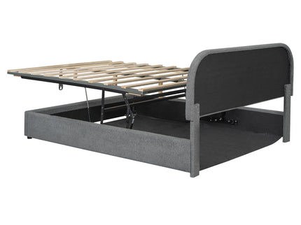 Upholstered Platform Bed With Hydraulic Storage System