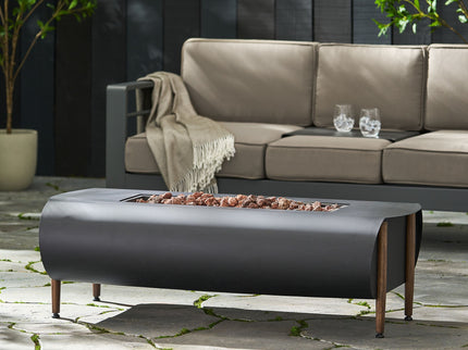 Vernon - Rectangle Fire Pit 50, 000 Btu - Dark Gray