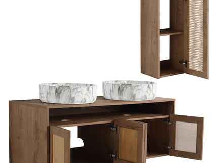 Bathroom Vanity & Art Sink And Side Cabinet, Float Mounting Design