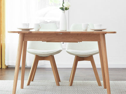 Round Corner Diagonal Leg Telescopic Table For 6 - 8 People To Meet Dining Table