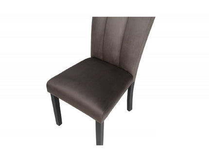 Dining Chairs With Pedestal Base (Set of 2) - Black / Brown